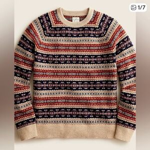 J.Crew Fair Isle Crewneck Sweater in Lambswool